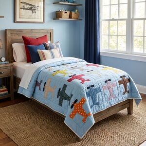 NOVELTY APPLIQUÉ QUILT BLANKET 86x58